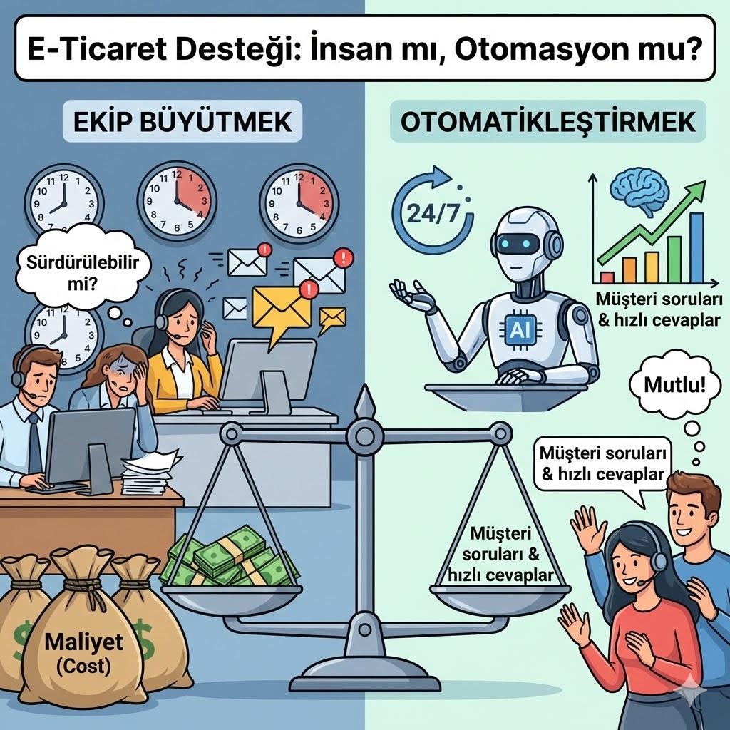 E-Ticarette Destek Ekibi Büyütmek mi, Otomatikleştirmek mi?
